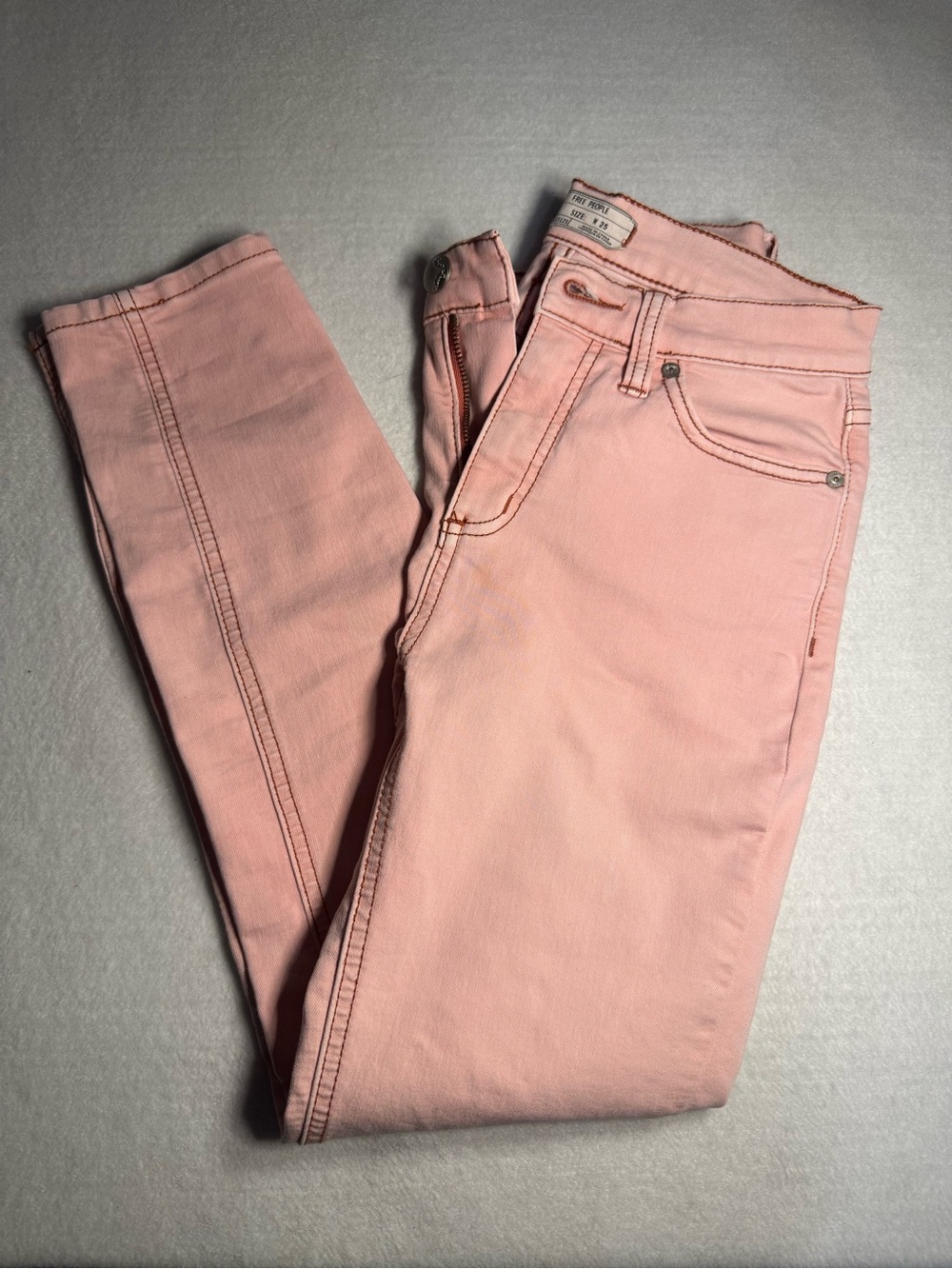 Free People Jeans Womens Size W25 Coral Pink